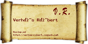 Verhás Róbert névjegykártya