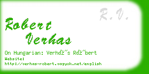 robert verhas business card